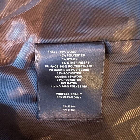 Ellen Tracy Faux Leather Trim Duffle Coat, Size 2 - Picture 6 of 8